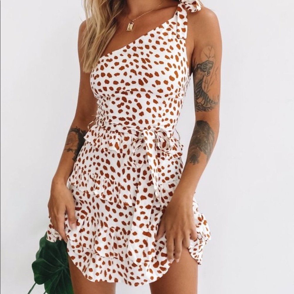 One shoulder mini dress
